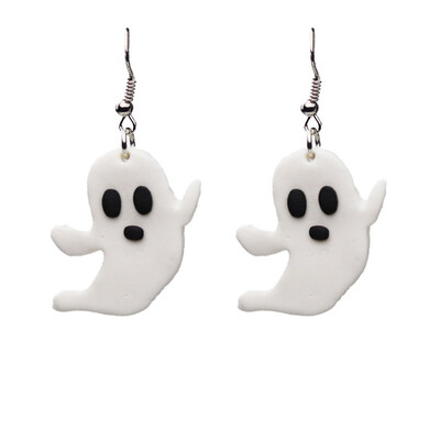 

Yuwooben Halloween Cartoon Pumpkin Ghost Earrings Fancy Dress Witch Skull Pumpkin Ghost Bat Alien Novelty Earrings