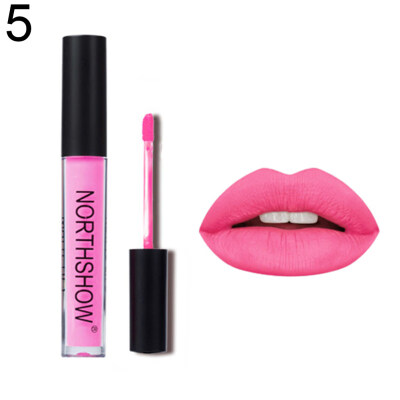 

NORTHSHOW Matte Metallic Non Sticky Lip Gloss Glaze Long Lasting Liquid Lipstick