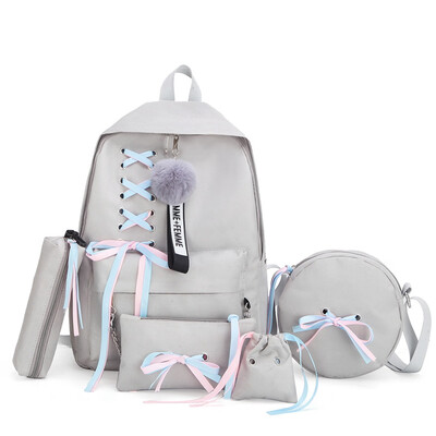 

5-Piece Backpack Set -Large school bags for teenage girls backpack women