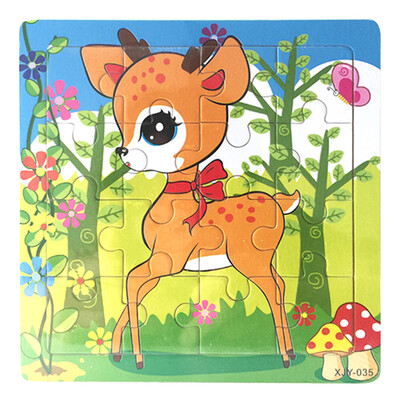 

Gotoamei Wooden Puzzle Educational Developmental Baby Kids Training Toy