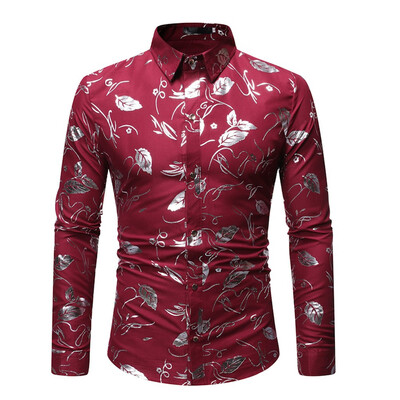 

Tailored Mens Casual Button Turn-Down Collar Slim Fit Long Sleeve Top Shirt Blouse