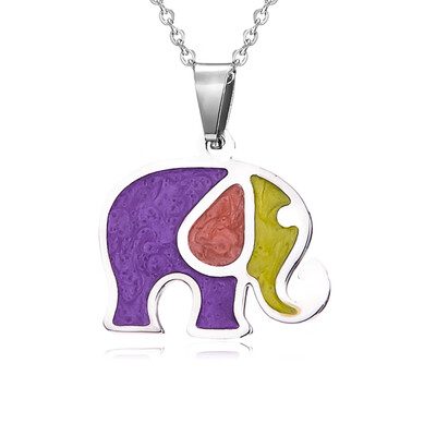 

New Colorful Stainless Steel Animal Enamel Necklace Pendant Women Charm Jewelry Gift
