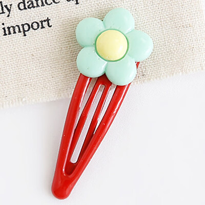 

Baby Hir Clip Girls Japanese Style Side Hair Clip Hollow Flower Geometric Water Drop Shape Colored Printed Girl Hair Clip