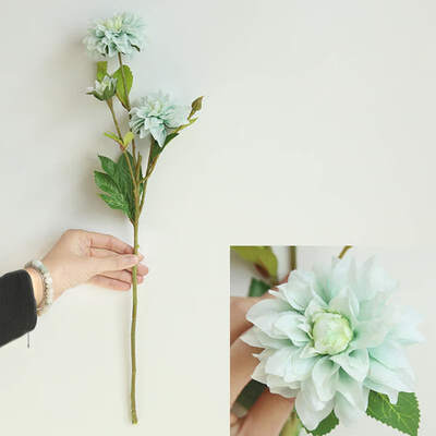 

Artificial Flower Dahlia Real-Looking Flower With Stem For Wedding Brides Bouquet Arrangement Decorations