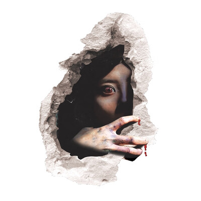 

New Hot 45x60cm Horror Props Decoration Halloween 3D Bloody Ghost Stickers Removable Wall Decal for Haunted House Decor