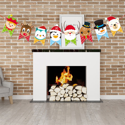 

Toponeto Paper Garlands Hanging Flag Decoration Banquet Decoration Flag For Christmas