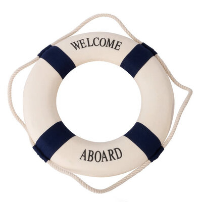 

1PC Fashion Mediterranean Family Adorment Life Buoy Crafts Living Room Decoration Nautical Home Decor AA