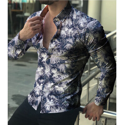 

Tailored Mens Autumn Fashion Shirts Casual Long Sleeve Beach Tops Loose Casual Blouse