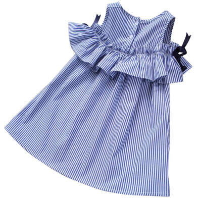 

Cute Lolita Style Striped Summer Baby Girls Dress Baby Girl Cotton Sleeveless Rabbit Appliques A-line Baby Dress