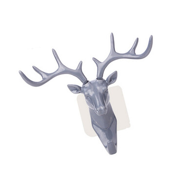 

Small Plastic Wall Rack for Living Room Hat Bag Key Jewelry Rack Deer Head Decor Hook Organizer