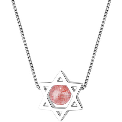 

Female Hexagram Pendants Necklaces 925 Sterling Sliver Magen Star Of David Necklace Birthday Gift For Her