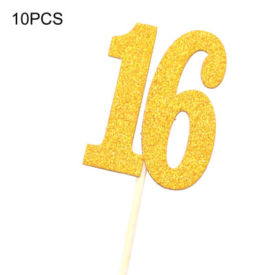 

10PCS Digital Cake Insert Cake Decorator Anniversary Party Decoration Festival Party Supplies