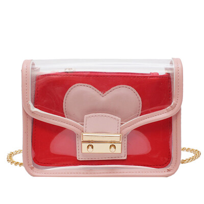 

Tailored Women 2019 New Messenger Bag Transparent Jelly Bag Fashion Chain Shoulder Bag