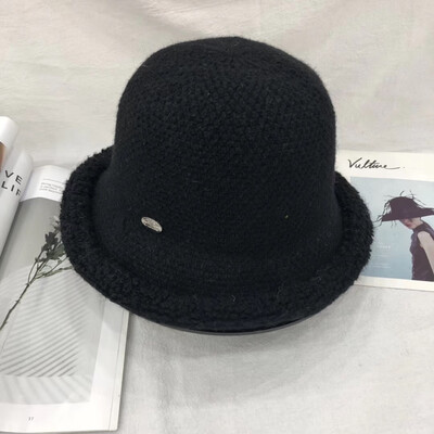 

Hat autumn&winter fashion wool warm hat solid color student fisherman hat personality knitted hat hundred set casual basin hat