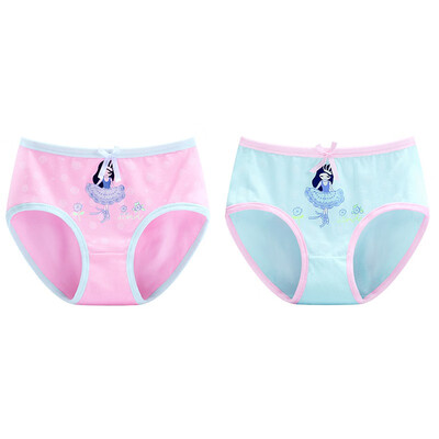 

2PcsSet Girls Panties Girls Cotton Underwear Student Triangle Underwear Children Cartoon Shorts Baby Bottom Panties 3-12Y