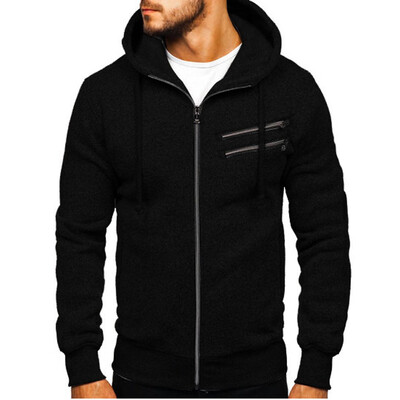 

Toponeto Fashion Mens Winter Long-sleeved Zipper Utility Sweatshirt Tops Blouse