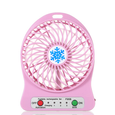 

Portable Rechargeable LED Light Fan Mini Desk USB Charging Air Cooler 3 Mode Speed Regulation LED Lighting Function Cooling Orang