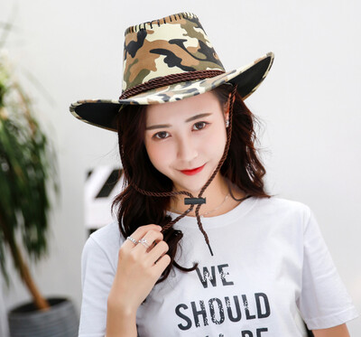 

Hat mens adult spring&summer outdoor large brim camouflage visor cotton Joker fishing hiking hat