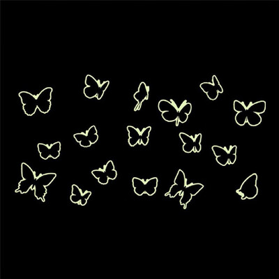 

17pcsset Luminous Butterfies Night Glow Fluorescent Dark Wall Stickers Butterfly Glow Dark Luminous Paste Ceiling Decoration