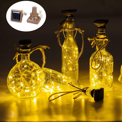 

Gobestart 1Pcs Solar Energy Cork Shaped LED Light Starry Light Wine Bottle Lamp Decor