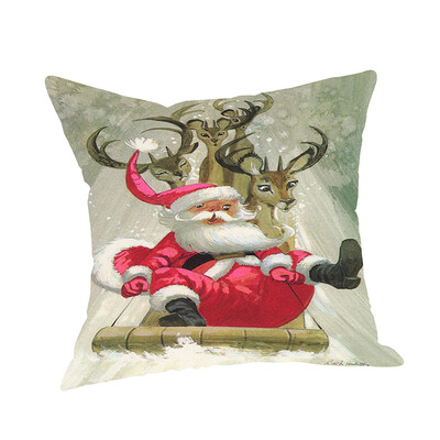

Siaonvr Cotton Linen Christmas Xmas Socks Pillow Case Throw Cushion Cover Home Decor