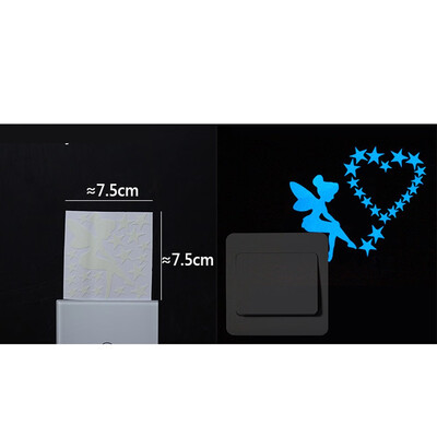 

Siaonvr Cute Cartoon Switch Luminous Sticker Fluorescent Wall Sticker Removable Sticker