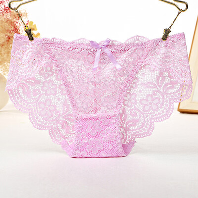 

Sexy Women Lace Low Waist Briefs Thongs Breathable Seamless Underwear Knickers