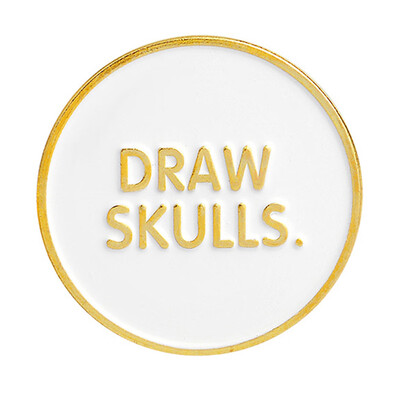 

Draw skulls Snake Rose Brooch Enamel Pins Button Dark Punk Pin Badge