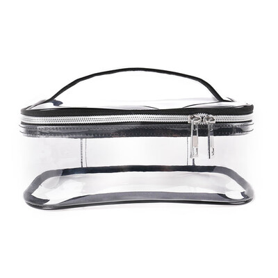 

Waterproof PVC Zip Pouch Kit Transparent Clear Travel Cosmetic Wash Bag Storage