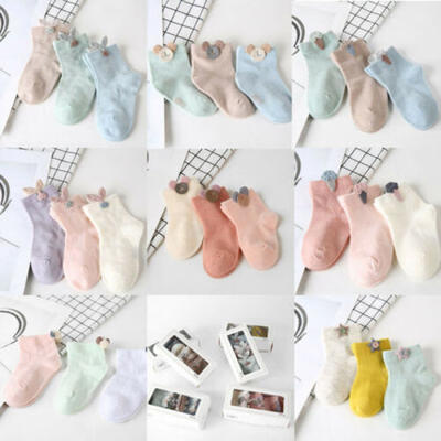 

New Kids Socks Toddlers Girls Big Bow Knee High Long Soft Cotton Lace baby Socks