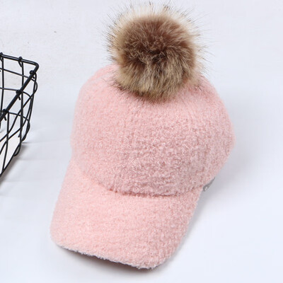 

New hat mens lamb lamb ins letter casual cap Korean version of the black flag bent roof baseball cap