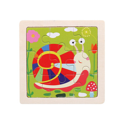 

Siaonvr Wooden Kids 16 Piece Jigsaw Toys Education And Learning Puzzles Toys