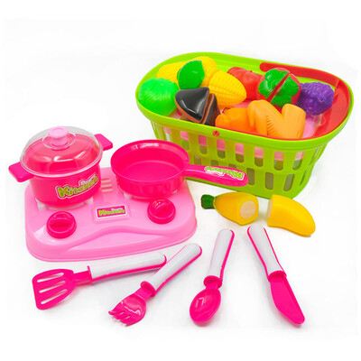 

Tailored 19PC Cutting Fruit Vegetable Pretend Play Children Kid Educational Toy BU