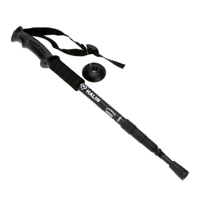 

6061 Aluminum Alloy Adjustable Telescopic Hiking Walking Stick Trekking Pole Alpenstock 4 Section Anti-shock Anti-skid Ultra-light