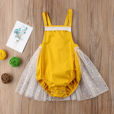 Mode Pasgeboren Baby Kid Baby Meisjes Mouwloze Kant Bodysuit Tutu Jurk Playsuit Sunsuit Holiday Kleding Outfits