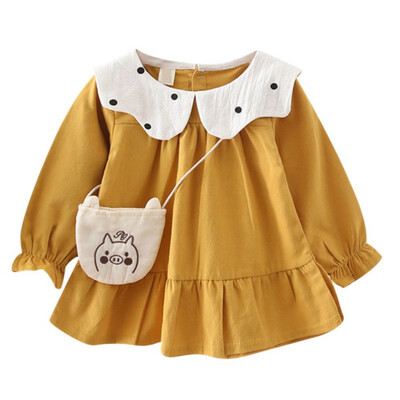 

New Cute Autumn Casual Baby Girls Long Sleeve Polka Dot Print Dress Kids Sundress