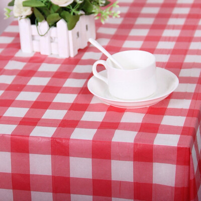 

Red Plaid Disposable Plastic Table Covers Tablecloths Outdoor Picnic Party