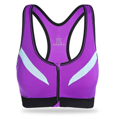 

2016 New Women Zipper vest Push Up Shockproof Top Underwear with Inner Pad Fitness vest