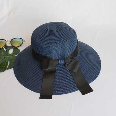 

Straw hat children summer Korean version of small fresh Joker Sun visor folding large coastal holiday beach hat