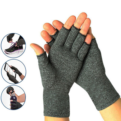 

Rheumatoid Osteoarthritis Hand Gloves for Computer Typing Arthritic Joint Pain Relief Carpal Tunnel Open Finger Thumb