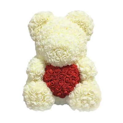 

Love Heart Foam Rose Flower Lovely Bear Valentine\s Day Birthday Romantic Gift