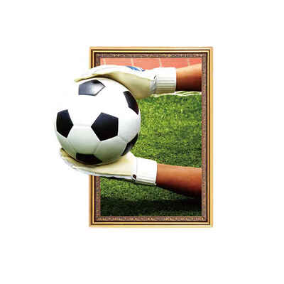 

45x60CM 3D Soccer Game Match Pattern Self-adhesion Wall Decal Wall Stickers for Dormitory Decoration