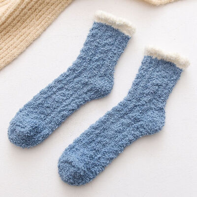 

Ladies Women Winter Warm Soft Fluffy Bed Socks Lounge Slipper Coral Velvet Fleece Socks