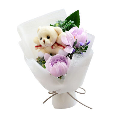

Valentines Day Rose Flower Soap Flower Bear Gift Box Flower Birthday Gift Home Garden Wedding Party Party Supplies