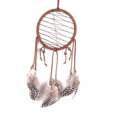

1pcs Dream Catcher Decor Indian Double-circle Blue Dream catcher Wind Chimes Feather Pendant wall hanging home decoration