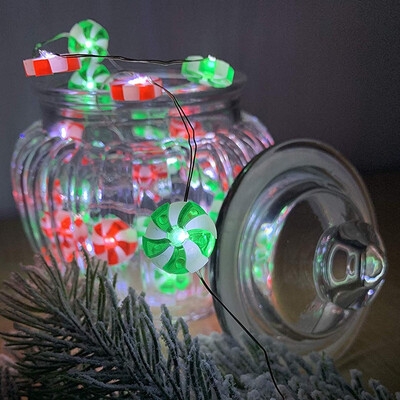 

〖Follure〗Candy Swirl String Lights 40 LED 10ft Operated With 12-Modes Remote Control