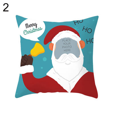 

Cartoon Christmas Tree Santa Claus Pillow Case Cushion Cover Chair Sofa Decor