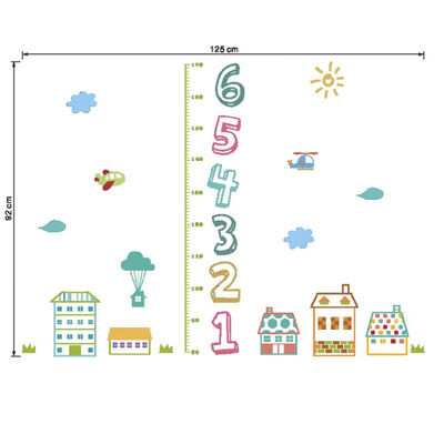 

DIY PVC Cartoon Height Measurement Wall Stickers for Children Height Growth Chart Height Record Nursery Bedroom Removable Decal