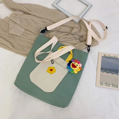 

Tailored Women Fashion Canvas Sun Flower Coin Purse Shoulder Messenger Casual Bags
