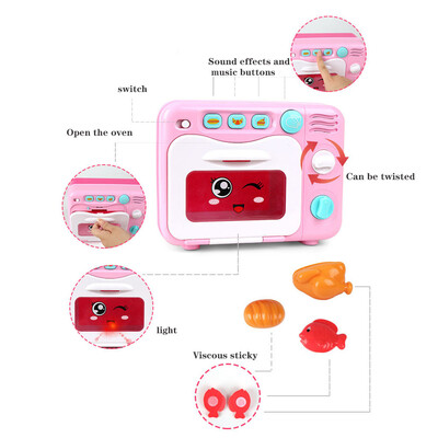 

YIWULAKids Pretend Play Toys Simulation Mini Cute Toy Simulated Microwave Oven